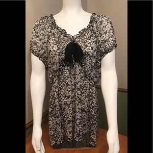 Motherhood Maternity Floral Sheer Top
